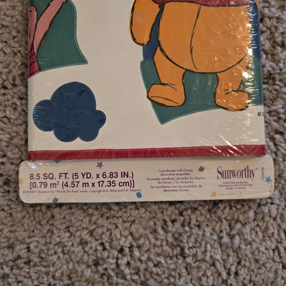 VTG Disney 2000 Winnie the Pooh Piglet Wallpaper Border Decoration Nursery Kids